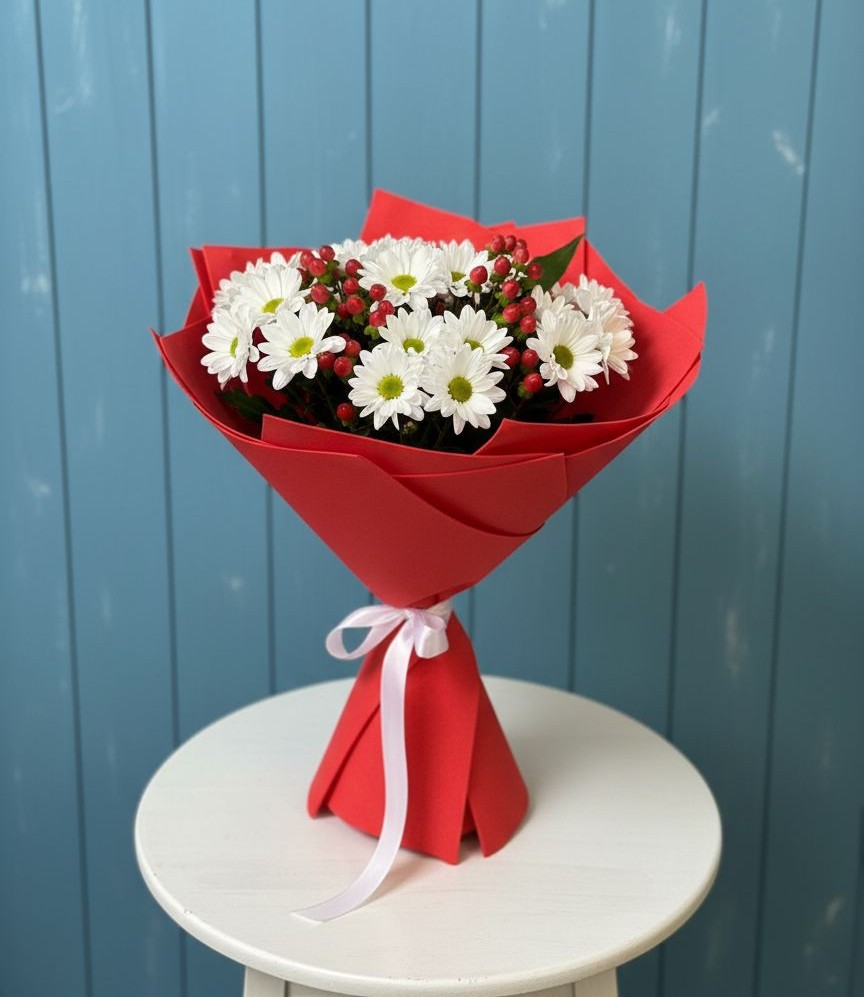 Букет цветов из: Хризантемы в Нежинка