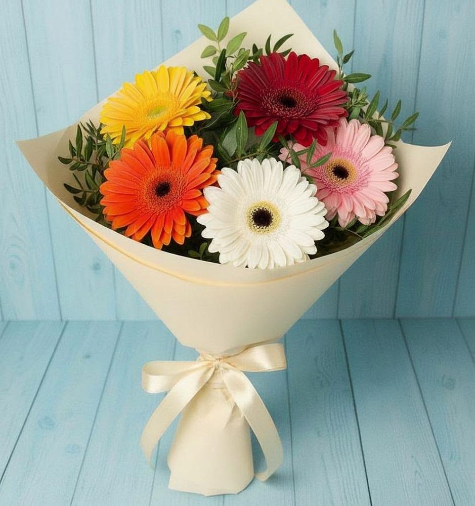 Букет цветов из: Герберы в Нежинка