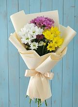 Букет цветов из:  Хризантемы #REPLACE_PRED# Нежинка
