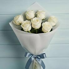 Букет 7 Белых роз Эдлесс Лав #REPLACE_PRED# Нежинка