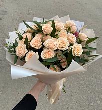 Букет Кремовые розы Латте в Нежинка