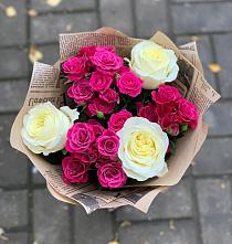 Букет цветов из:  Розы #REPLACE_PRED# Нежинка
