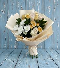 Букет цветов из:  Розы и Хризантемы #REPLACE_PRED# Нежинка