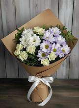 Букет цветов из:  Хризантемы и Розы в Нежинка