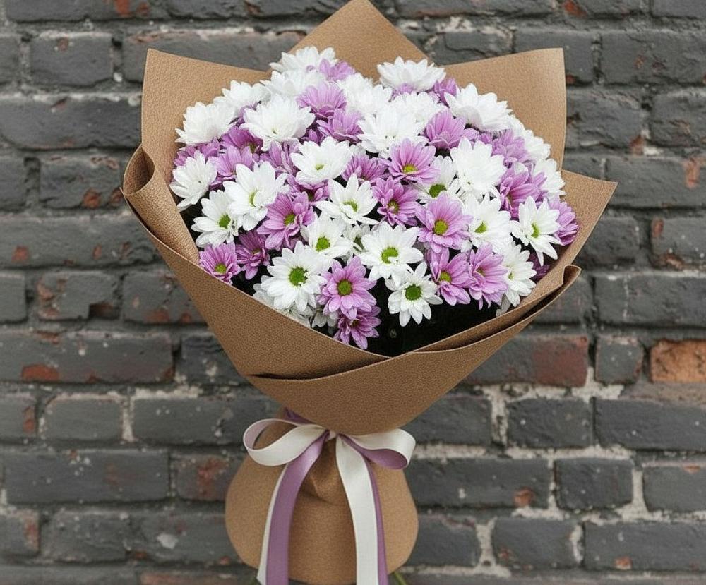 Букет цветов из: Хризантемы в Нежинка