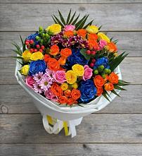 Букет цветов из:  Розы и Хризантемы в Нежинка