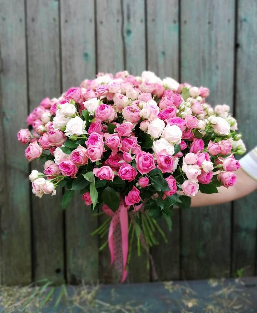 Букет Розовые кустовые розы Натали и Лав Лидия в Нежинка